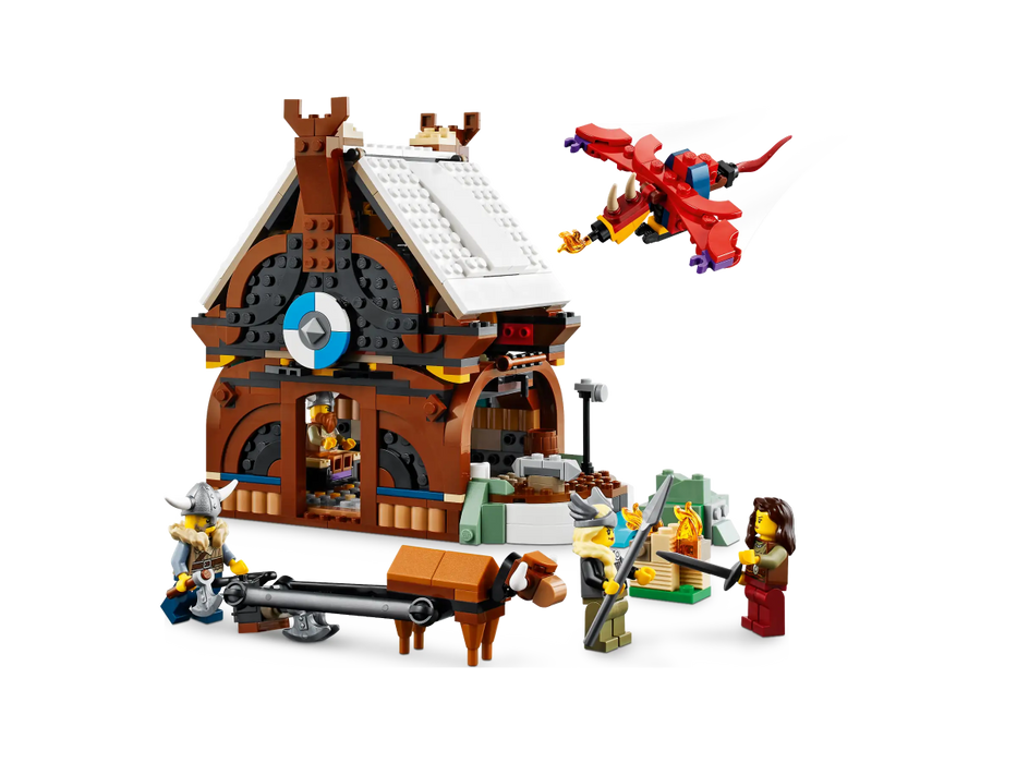 LEGO Creator 3-in-1 Vikingschip en de Midgaardslang (31132) - Bricking Awesome